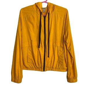 Forever 21 Yellow Windbreaker Jacket Size Large